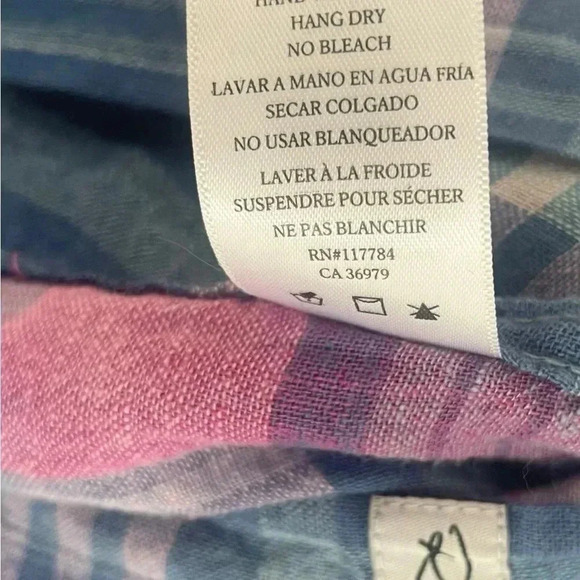Rails NWT Charli Button Down Shirt Laguna Coast Azalea Plaid Long Sleeves - Picture 7 of 7